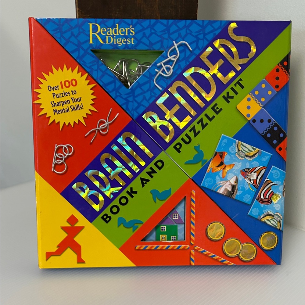 Reader’s Digest NWT Unused Brain Benders Book & Puzzle Activities Kit Ages 8+